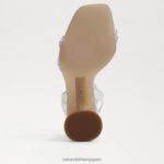 jp Sam Edelman 女性 起亜ブロックヒールサンダル 柔らかい銀色の虹色 4NFV0P110 履物 - Image 6