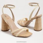 jp Sam Edelman 女性 起亜ブロックヒールサンダル 漂白小麦 4NFV0P108 履物 - Image 7