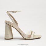 jp Sam Edelman 女性 起亜ブロックヒールサンダル 磁器 4NFV0P116 履物 - Image 2