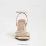 jp Sam Edelman 女性 起亜ブロックヒールサンダル 磁器 4NFV0P116 履物 - Image 3