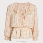 jp Sam Edelman 女性 長袖バーモントトップ クチナシ 4NFV0P1293 衣服 - Image 5