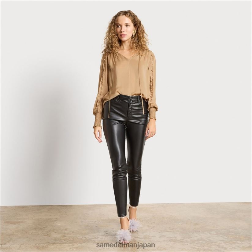 jp_sam_edelman_e5a5b3e680a7_e995b7e8a296e383b4e382a1e383aae38383e382afe38388e38383e38397_e9888de38184e98791_4nfv0p1241_e8a1a3e69c.jpg jp Sam Edelman 女性 長袖ヴァリックトップ 鈍い金 4NFV0P1241 衣服 - Image 1