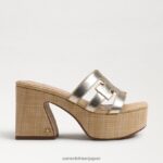 jp Sam Edelman 女性 開発プラットフォームサンダル 金箔 4NFV0P547 履物 - Image 2
