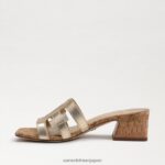 jp Sam Edelman 女性 winslow ミュールヒール 金箔 4NFV0P357 履物 - Image 4