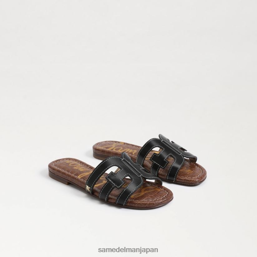 jp_sam_edelman_e5ad90e4be9be3819fe381a1_e38399e382a4e382b9e383a9e382a4e38389e382b5e383b3e38380e383ab_e9bb92e38184e99da9_4nfv0p891.jpg jp Sam Edelman 子供たち ベイスライドサンダル 黒い革 4NFV0P891 履物 - Image 1