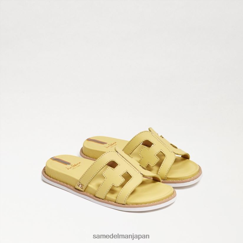 jp_sam_edelman_e5ad90e4be9be3819fe381a1_e383b4e382a1e383ace383aa_e382b9e383a9e382a4e38389e382b5e383b3e38380e383ab_e38390e382bf.jpg jp Sam Edelman 子供たち ヴァレリ スライドサンダル バターイエローの革 4NFV0P1048 履物 - Image 1