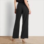 jp Sam Edelman 女性 codie ハイライズ ワイドレッグ パンツ 黒 4NFV0P1209 衣服 - Image 4