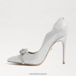 jp Sam Edelman 女性 deela ポインテッドトゥヒール ソフトシルバー 4NFV0P754 履物 - Image 4