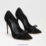 jp Sam Edelman 女性 deela ポインテッドトゥヒール 黒いスエード 4NFV0P755 履物