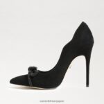 jp Sam Edelman 女性 deela ポインテッドトゥヒール 黒いスエード 4NFV0P755 履物 - Image 4