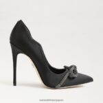 jp Sam Edelman 女性 deela ポインテッドトゥヒール 黒のサテン 4NFV0P956 履物 - Image 2