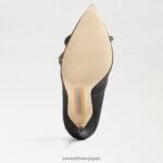 jp Sam Edelman 女性 deela ポインテッドトゥヒール 黒のサテン 4NFV0P956 履物 - Image 6
