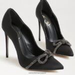 jp Sam Edelman 女性 deela ポインテッドトゥヒール 黒のサテン 4NFV0P956 履物 - Image 7