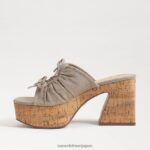 jp Sam Edelman 女性 dova プラットフォームウェッジヒール ダークナチュラル 4NFV0P350 履物 - Image 4