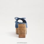 jp Sam Edelman 女性 dova プラットフォームウェッジヒール ウォッシュドインディゴ 4NFV0P347 履物 - Image 5