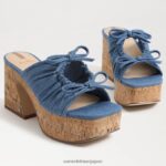 jp Sam Edelman 女性 dova プラットフォームウェッジヒール ウォッシュドインディゴ 4NFV0P347 履物 - Image 7