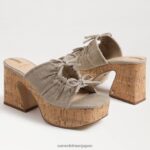 jp Sam Edelman 女性 dova プラットフォームウェッジヒール ダークナチュラル 4NFV0P350 履物 - Image 7