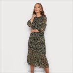jp Sam Edelman 女性 こんにちはネックマキシローデン 濃い緑色 4NFV0P1159 衣服