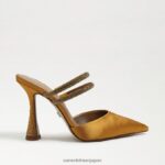 jp Sam Edelman 女性 アグスティナ ミュールポンプ ゴールデンイエローのサテン 4NFV0P955 履物 - Image 2
