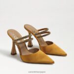 jp Sam Edelman 女性 アグスティナ ミュールポンプ ゴールデンイエローのサテン 4NFV0P955 履物