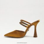 jp Sam Edelman 女性 アグスティナ ミュールポンプ ゴールデンイエローのサテン 4NFV0P955 履物 - Image 4