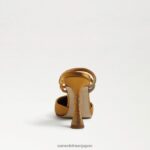 jp Sam Edelman 女性 アグスティナ ミュールポンプ ゴールデンイエローのサテン 4NFV0P955 履物 - Image 5