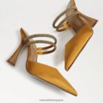 jp Sam Edelman 女性 アグスティナ ミュールポンプ ゴールデンイエローのサテン 4NFV0P955 履物 - Image 7