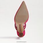 jp Sam Edelman 女性 アグスティナ ミュールポンプ 大胆なフクシアサテン 4NFV0P954 履物 - Image 6