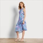 jp Sam Edelman 女性 アシンメトリー ペイズリー ミディドレス ブルーマルチ 4NFV0P1110 衣服 - Image 2