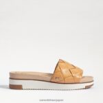 jp Sam Edelman 女性 アダレー ウーブン スライド サンダル 天然砂革 4NFV0P753 履物 - Image 2