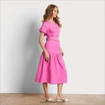 jp Sam Edelman 女性 アデル半袖トップ フィジーの花 4NFV0P1198 衣服 - Image 3