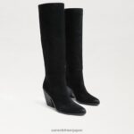 jp Sam Edelman 女性 アナベル ニーハイブーツ 黒いスエード 4NFV0P859 履物