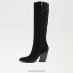 jp Sam Edelman 女性 アナベル ニーハイブーツ 黒いスエード 4NFV0P859 履物 - Image 4