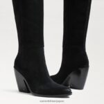 jp Sam Edelman 女性 アナベル ニーハイブーツ 黒いスエード 4NFV0P859 履物 - Image 7