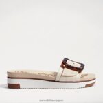 jp Sam Edelman 女性 アリアン スライドサンダル モダンなアイボリー 4NFV0P182 履物 - Image 2
