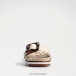 jp Sam Edelman 女性 アリアン スライドサンダル モダンなアイボリー 4NFV0P182 履物 - Image 3