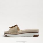 jp Sam Edelman 女性 アリアン スライドサンダル 卵の殻織り 4NFV0P179 履物 - Image 4
