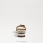 jp Sam Edelman 女性 アリアン スライドサンダル 卵の殻織り 4NFV0P179 履物 - Image 5