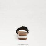 jp Sam Edelman 女性 アリアン スライドサンダル 黒の織り 4NFV0P184 履物 - Image 5
