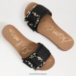 jp Sam Edelman 女性 アリアン スライドサンダル 黒の織り 4NFV0P184 履物 - Image 7