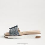 jp Sam Edelman 女性 アリアン ビーズ スライド サンダル 洗いざらしのニューブルー 4NFV0P700 履物 - Image 4