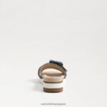 jp Sam Edelman 女性 アリアン ビーズ スライド サンダル 洗いざらしのニューブルー 4NFV0P700 履物 - Image 5