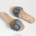 jp Sam Edelman 女性 アリアン ビーズ スライド サンダル 洗いざらしのニューブルー 4NFV0P700 履物 - Image 7