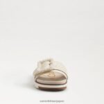jp Sam Edelman 女性 アリアン ビーズ スライド サンダル 白金 4NFV0P701 履物 - Image 3