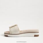 jp Sam Edelman 女性 アリアン ビーズ スライド サンダル 白金 4NFV0P701 履物 - Image 4
