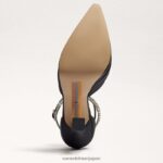 jp Sam Edelman 女性 アンディ プラットフォーム ヒール 黒のサテン 4NFV0P761 履物 - Image 6