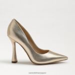 jp Sam Edelman 女性 アントニア ポインテッドトゥ パンプス 金箔 4NFV0P836 履物 - Image 2