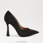 jp Sam Edelman 女性 アントニア ポインテッドトゥ パンプス 黒いスエード 4NFV0P841 履物 - Image 2