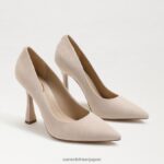 jp Sam Edelman 女性 アントニア ポインテッドトゥ パンプス カプチーノ スエード 4NFV0P957 履物