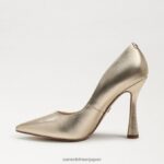 jp Sam Edelman 女性 アントニア ポインテッドトゥ パンプス 金箔 4NFV0P836 履物 - Image 4